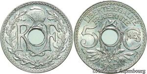 S579 France 5 Centimes Lindauer 1917 FDC Grand Module -> Faire Offre