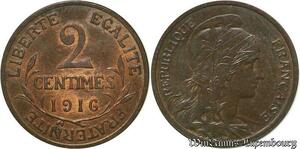 S584 France 2 Centimes Dupuis 1916 SPL -> Faire Offre