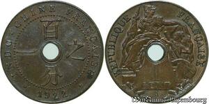 S596 French Indochina 1 Cent 1932 Copper ! Almost AU -> Make offer