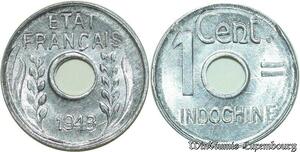 S598 French Indochina 1 Cent Etat Francais 1943 FDC ! Un Bijou -> Faire Offre
