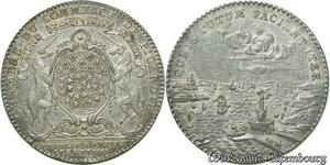S604 France Rare Jeton Louis XV Chambre Commerce Picardie Amiens 1761 Silver