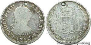 S620 Espagne 1 Real Carolus III 1773 F.M Mo Argent Silver -> Faire Offre