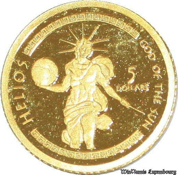 S633 Cook Islands 5 dollars Elizabeth II Helios 2009 Or ...