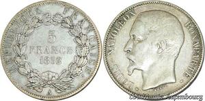S681 France 5 Francs Louis Napoléon 1852 A Paris Argent Silver -> Faire Offre
