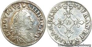 S700 France 4 Sols des Traitants Louis XIV 1676 D Vimy Argent Quasi SUP