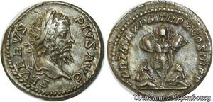 S750 R2 Italy Denier Septime Severe 202 Rome Part Max Cos III P P Silver Au
