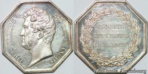 S920 France Médaille Octogonale Louis-Philippe Bae Conseil Supérieur Santé Silver