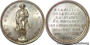 S921 France Médaille Statue Napoléon Montagny Colonne Louis-Philippe 1833 Silver FDC