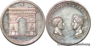 S924 France Médaille Napoléon I 1806 Louis-Philippe 1836 Montagny Arc Triomphe