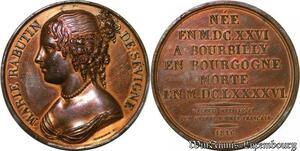 S934 France Medal Marie Rabutin de Sevigné Gayrard Bourbilly Bourgogne 1816