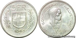 S999 Switzerland 2 Francs Helvetia 1965 Argent Silver -> Faire Offre