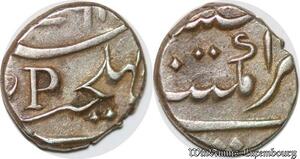 S1012 Indes Francaises Fanon de Pondichery Louis XV Argent Silver