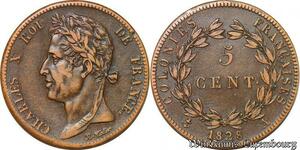 S1030 Colonies Guyane 5 Centimes Charles X 1828 A Paris -> Faire Offre