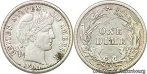 S1039 United States One Dime 1914 Argent Silver -> Faire Offre