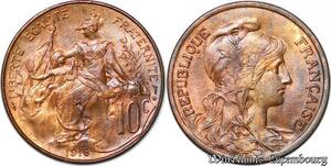 S1087 France 10 Centimes Dupuis 1916 * Etoile Splendide -> Faire Offre