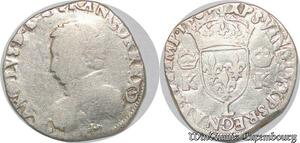 S1118 France Rare Teston Charles IX 4ème type 1567 L Bayonne Argent -> Faire Offre