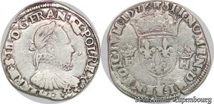 S1120 France Fautée Teston Charles IX Henri II Henrics buste Lauré 1578 L Bayonne