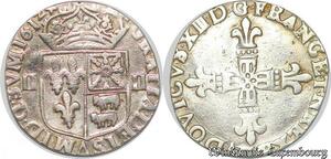 S1138 France Très Rare Frappe Médaille 1/4 d’Ecu Louis XIII  Béarn 1612 M Silver