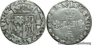 S1170 France Très Rare 1/8 Ecu Louis XIII Navarre 1612 C.F/M Silver