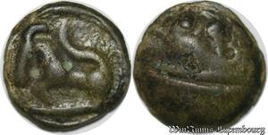 S1306 France Rare Sequanes Besancon Potin IIe I S JC grosse tête bandeau