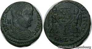 S1488 Rare France Maiorina Magnentius Lyon Lugdunum 350/351 Gloria Romanorum Rplg SPL