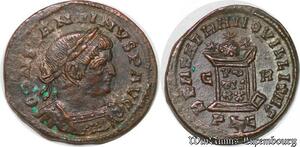 S1603 France Ae Nummus Constantine Great Lugdunum Lyon Beata Tranqvillitas Vot Xx