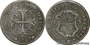 S1627 Swiss Cantons Solothurn 1/2 Batzen 2 Kreuzer 1787 Xf -> Make Offer