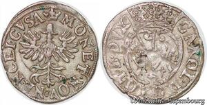 S1657 France 2 Denier Carl IV 1625-1634  Carol D G Lot B Dvx Moneta Nancei