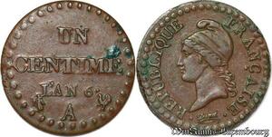 S1679 France 1 Centime Dupré an 6 A Paris 53/36 -> Faire Offre