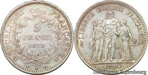 S1680 France 5 Francs Hercule 1873 A Paris Argent Silver -> Faire Offre
