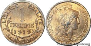 S1860 France 1 Centime Daniel Dupuis 1919 PCGS MS64 FDC - Faire Offre