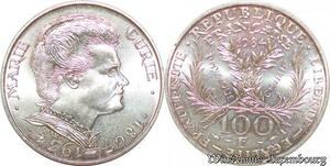 S1880 France 100 Francs Marie Curie 1984 Argent Silver FDC - Faire Offre