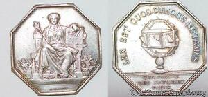 S1886 France Jeton Louis-Philippe 1773 1850 Compagnie notaires Boel Paris Silver -SUP