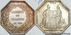 S1888 France Jeton Consulat Banque de France An VIII Paris Argent Silver FDC