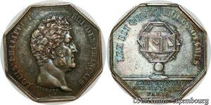 S1895 France Jeton Louis-Philippe I 1773 1850 Compagnie Notaires Paris Michaud Silver SPL