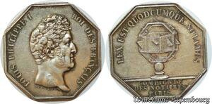 S1896 France Jeton Louis-Philippe I 1773 1850 Compagnie Notaires Paris Michaud Silver