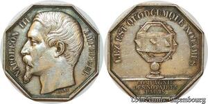 S1898 France Jeton Napoléon I Empereur Compagnie Notaires 1769 1821 Paris BAE Silver