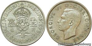 S1904 United Kingdom 2 Shillings George VI 1942 Argent Silver - Faire Offre