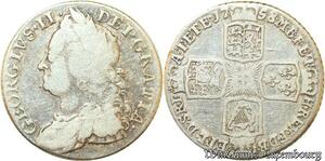 S1911 Rare United Kingdom Shilling George II 1758 Argent Silver - Faire Offre