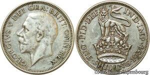S1913 United Kingdom 1 Shilling George V 1934 Argent Silver - Faire Offre
