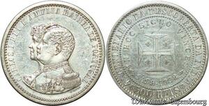 S1970 Rare Portugal Charles I 500 Réis 1898 Lisbonne Argent Silver SPL! UNC