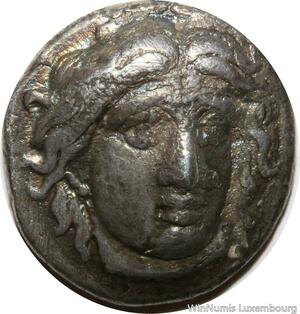 T9999 Rare Greek Caria Rhodes Didrachm 400 333 BC Helios Poδion Silver XF