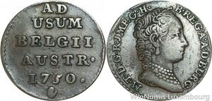 T896 Austrian Netherlands Vlaanderen Liard Maria Theresa 1750 Antwerpen Anvers