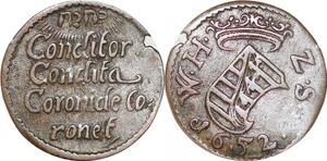 P0016 Scarce Germany Sachsen Weimar Eisenach Wilhelm Spruch pfennig 1652 Silver