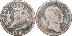 P0040 Germany Bavaria 6 Kreuzer Maximillian I Joseph 1814 Silver -> Make offer