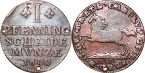 P0048 Germany Brunswick Wolfenbüttel Pfenning Karl Wilhelm Ferdinand 1800