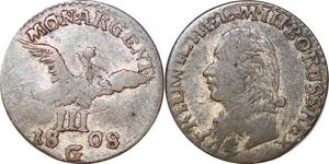 P0050 German Poland 3 Groschen Friedrich III 1808 G ->Make offer