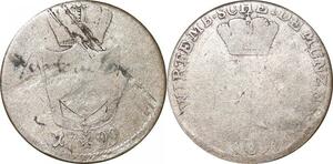 P0053 Scarce RRRR Wurttenberg 6 Kreuzer Friedrich II 1799 Stuttgart