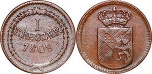 P0086 Germany Baden Kreuzer Karl Ludwig Friedrich 1808 Mannheim ->Make offer