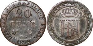 P0092 Germany Westphalia 20 Centimes Jerome Napoleon 1808 C Cassel Silver
